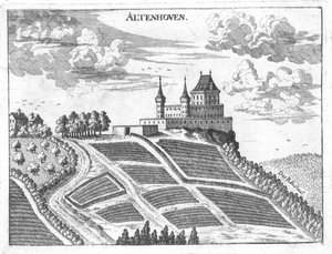 Engraving, View of Altenhof Castle, Upper Austria